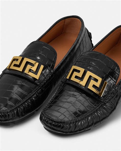 versace greca men|Versace greca loafers.